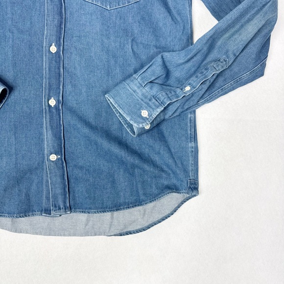 Acne Studios Isherwood Classic Fit Denim Button Down Shirt Mens M Size 48 Blue - Picture 6 of 8